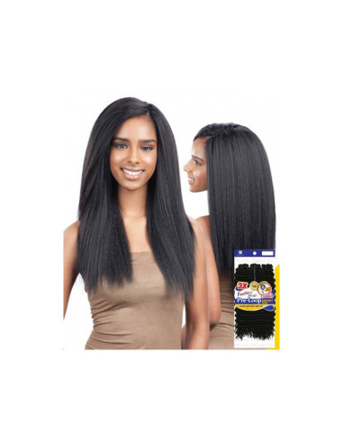 Mèche à Tresser Freetress 3x Pre Loop Crochet Braid Yaky 16" Mèche à Tresser Freetress 3x Pre Loop Crochet Braid Yaky 16"