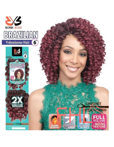 Bobbi Boss Brazilian 2X Baton Curl Braid 6" Bobbi Boss Brazilian 2X Baton Curl Braid 6"