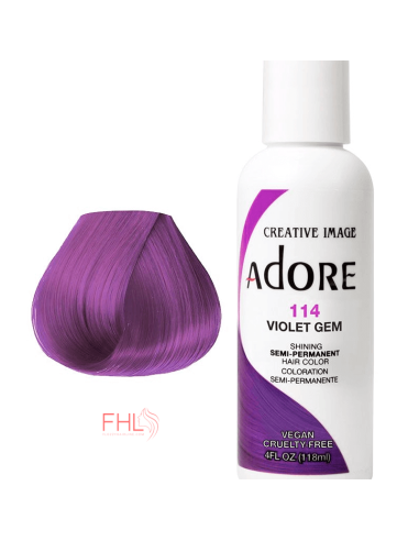 Adore Coloration Violet Gem 114 Semi-Permanante Adore Coloration Violet Gem 114 Semi-Permanante