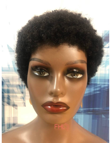 FHL Perruque Afro Courte fait main FHL Perruque Afro Courte fait main