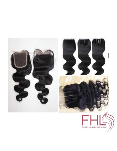 Closure Cheveux Brésiliens 4*4 Ondulés 14\\" Closure Cheveux Brésiliens 4*4 Ondulés 14\\"